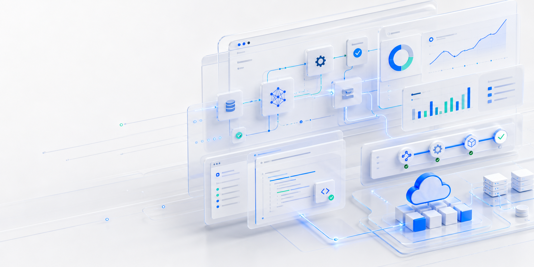 Abstract interface layers for AI automation, cloud systems, and business analytics